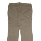 TCM Womens Polyester Blend Beige Relaxed Wide-Leg Trousers W40 L32 Zip Cargo