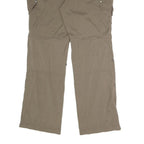 TCM Womens Polyester Blend Beige Relaxed Wide-Leg Trousers W40 L32 Zip Cargo