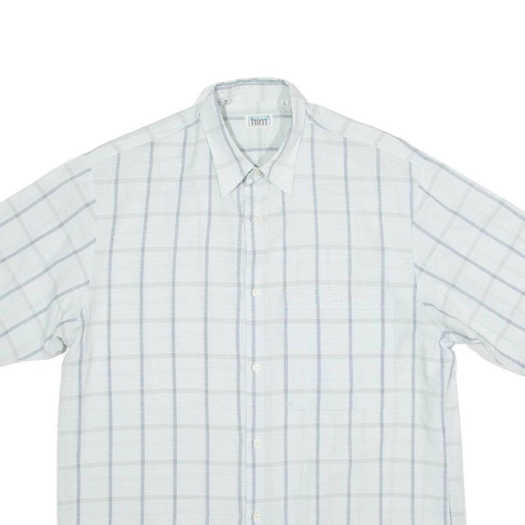 HIM Mens Shirt Blue Gingham L
