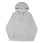 VANS Mens Grey Hoodie L Cotton Blend Pullover Casual Plain Drawstring