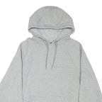 VANS Mens Grey Hoodie L Cotton Blend Pullover Casual Plain Drawstring