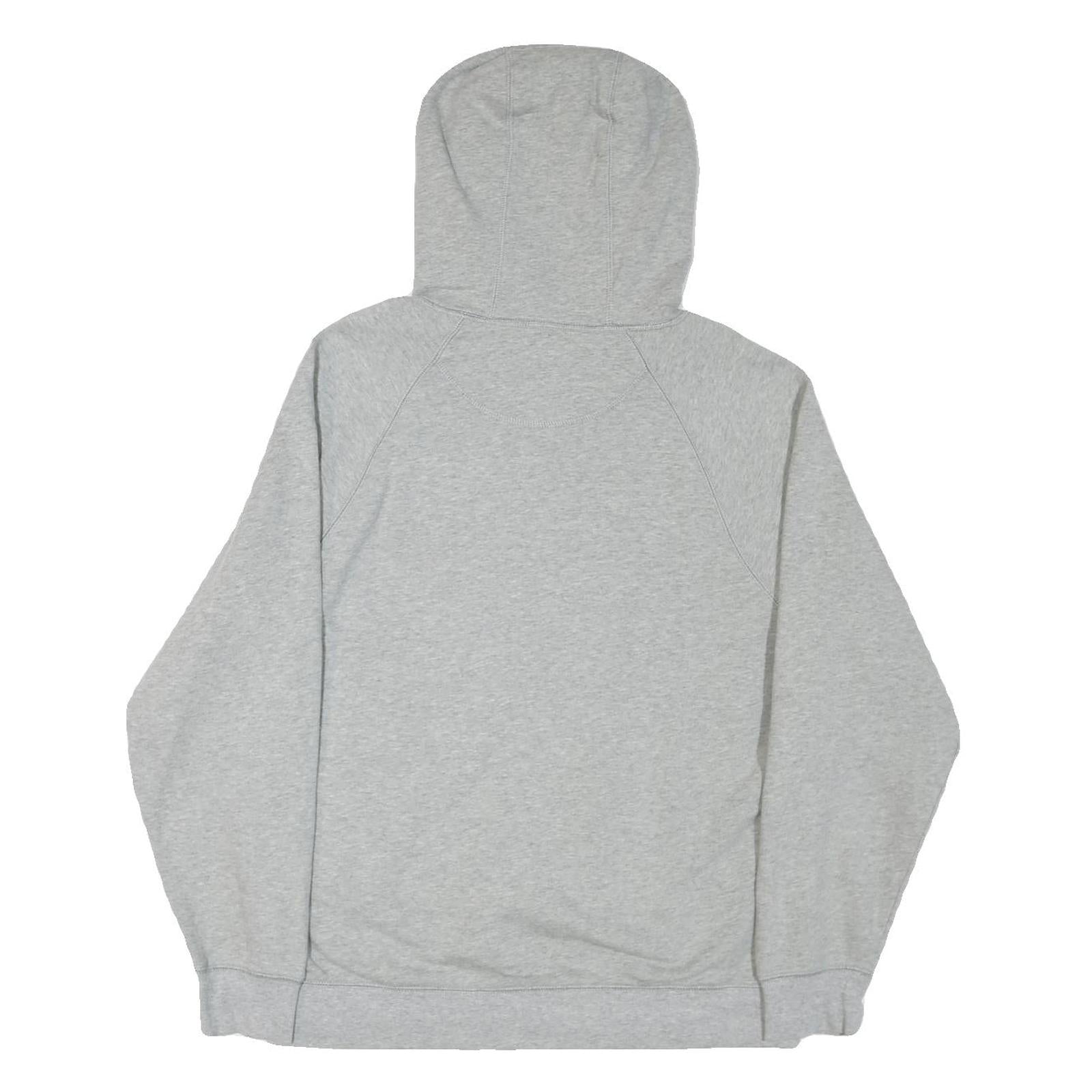 VANS Mens Grey Hoodie L Cotton Blend Pullover Casual Plain Drawstring