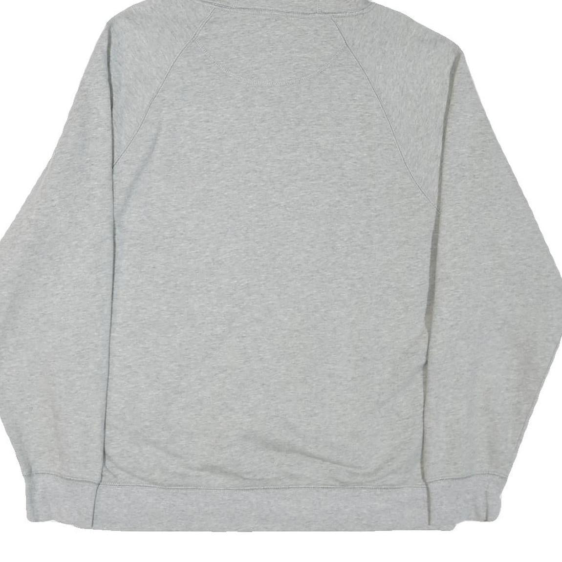 VANS Mens Grey Hoodie L Cotton Blend Pullover Casual Plain Drawstring