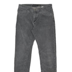 MASSIMO DUTTI Mens Slim Grey Cotton Blend Trousers W31 L30 Stylish Zip Closure