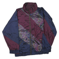 CALIFORNIA LEGEND Mens Blue & Maroon Polyester Blend Zip Track Jacket L Retro
