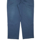 DICKIES Mens Cotton Blend Navy Regular Fit Straight Trousers W38 L29 Workwear