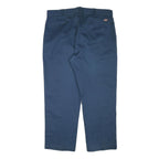 DICKIES Mens Cotton Blend Navy Regular Fit Straight Trousers W38 L29 Workwear