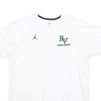 AIR JORDAN Mens White RV Cross Country Graphic T-Shirt L Short Sleeve Crew Neck