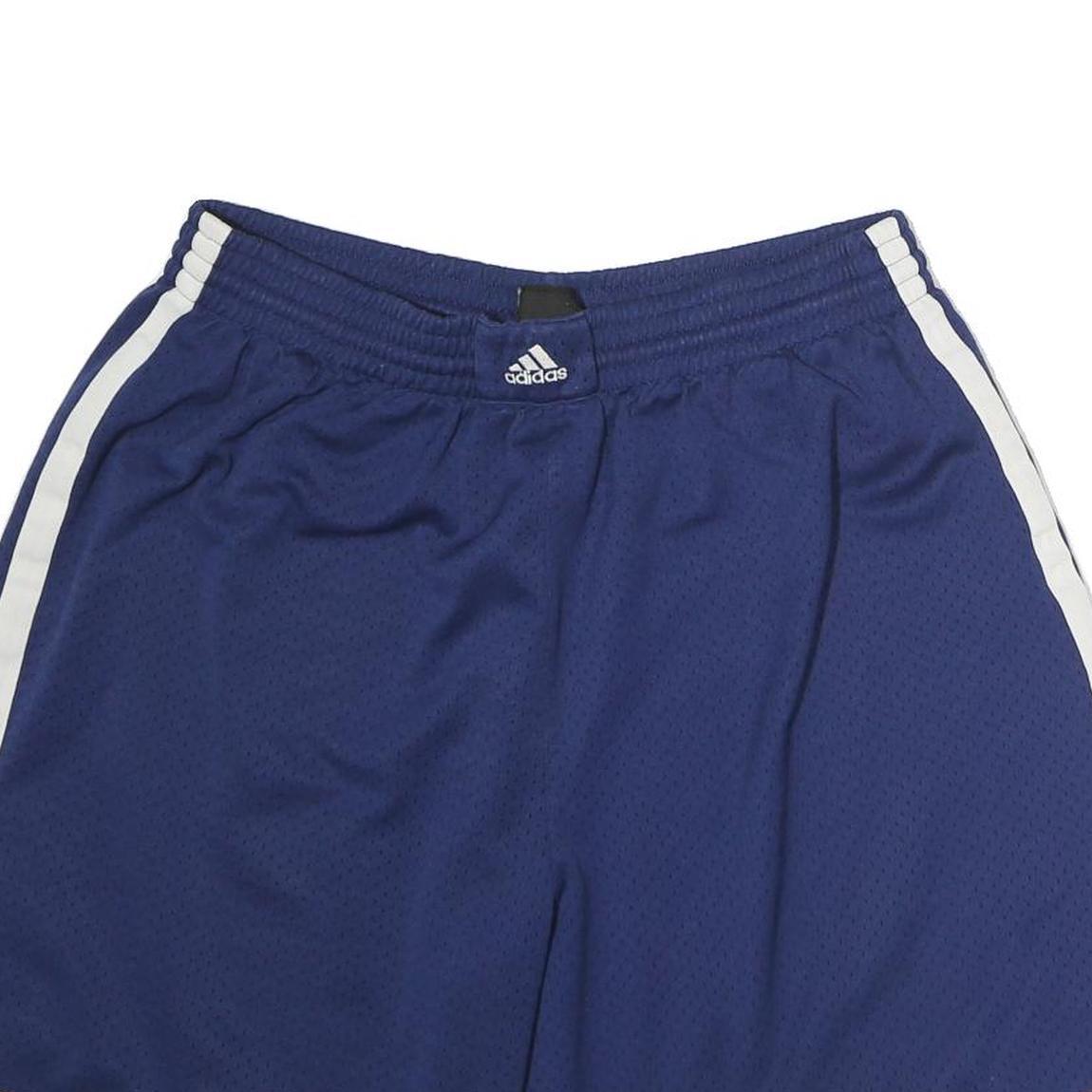 ADIDAS Mens Shorts Blue Casual Polyester XL W38 Three Stripe Sport Style