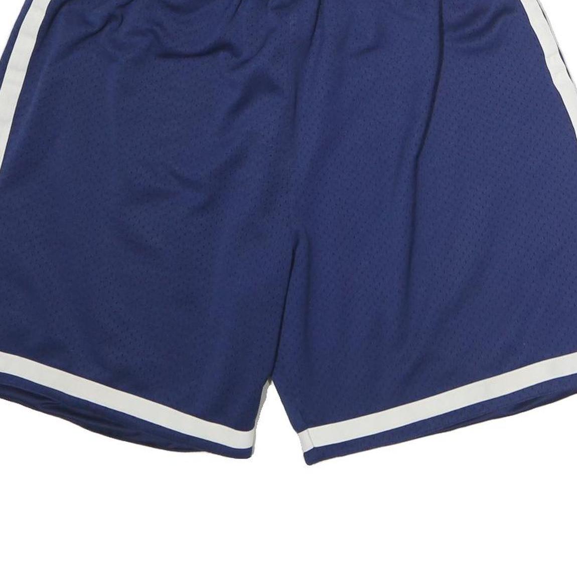 ADIDAS Mens Shorts Blue Casual Polyester XL W38 Three Stripe Sport Style