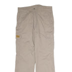 BOTIGER Mens Cotton Blend Beige Regular Straight Zip Trousers W32 L30 Casual