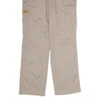 BOTIGER Mens Cotton Blend Beige Regular Straight Zip Trousers W32 L30 Casual