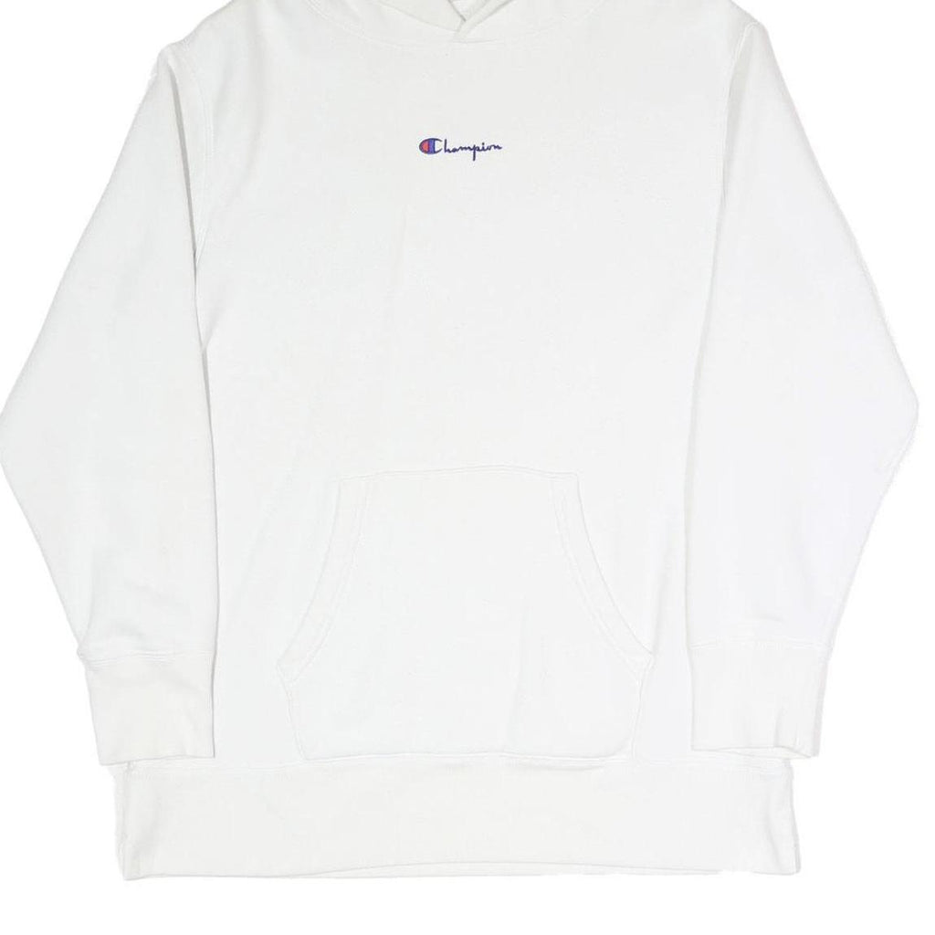 CHAMPION REVERSE WEAVE Mens White Hoodie S Cotton Blend Classic Pullover