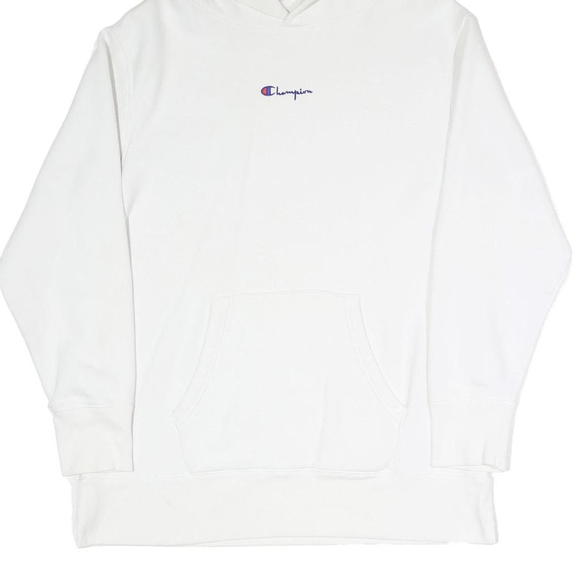 CHAMPION REVERSE WEAVE Mens White Hoodie S Cotton Blend Classic Pullover