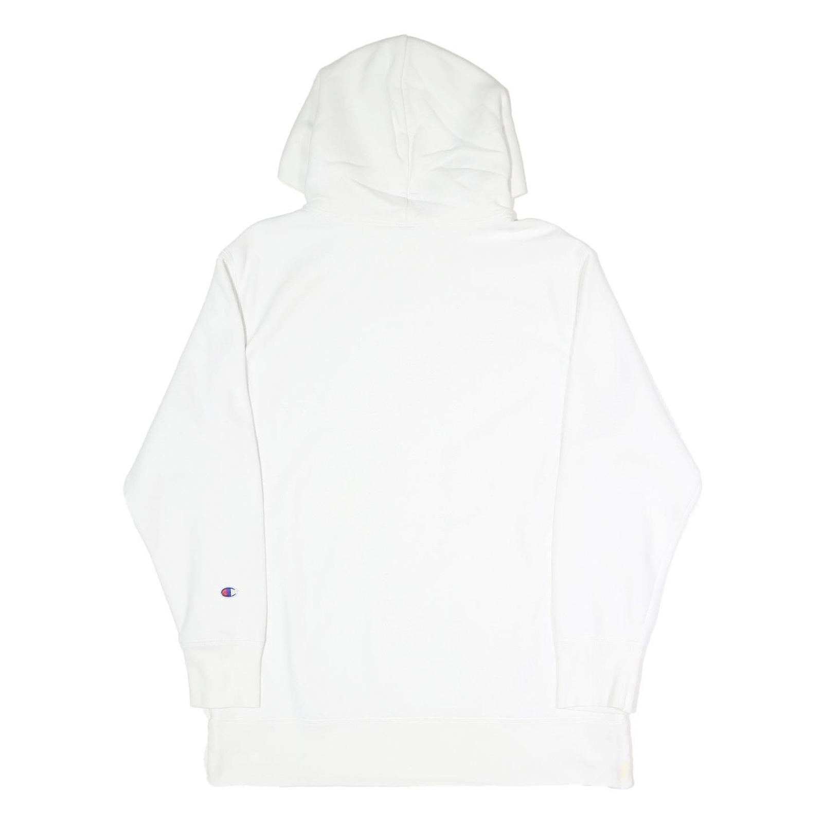 CHAMPION REVERSE WEAVE Mens White Hoodie S Cotton Blend Classic Pullover