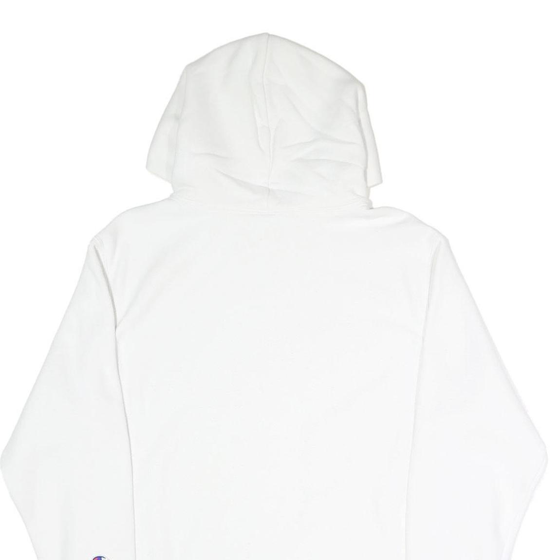 CHAMPION REVERSE WEAVE Mens White Hoodie S Cotton Blend Classic Pullover