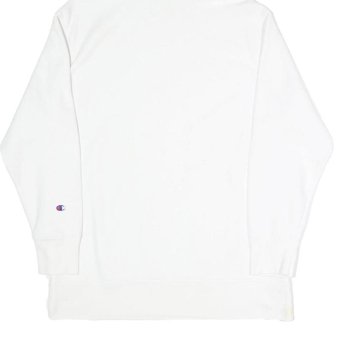 CHAMPION REVERSE WEAVE Mens White Hoodie S Cotton Blend Classic Pullover