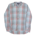 TOMMY HILFIGER Mens Blue Black & Red Check Shirt L Classic Cotton Blend Casual