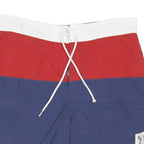 NAUTICA Mens Shorts Blue & Red Casual M W33 Polyester Blend Drawstring Waist