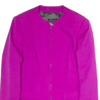 MARGHI Womens Overcoat Jacket Purple Wool M