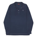 KAPPA Mens Navy Blue Long Sleeve Plain Cotton Polo Shirt M Casual Sport