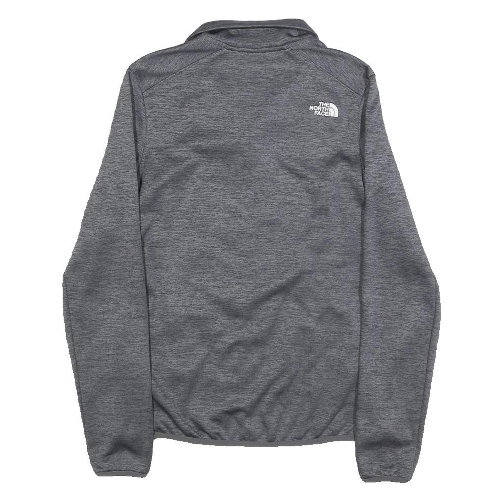 THE NORTH FACE Womens Grey Jacket XS Polyester Zip Plain Lightweight Outdoor
