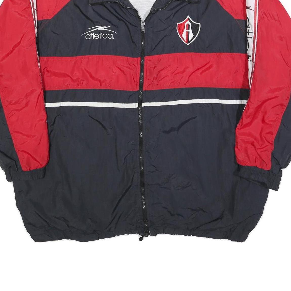 ATLETICA Mens Black & Red Zip Jacket XL Polyester Blend Athletic Sportswear