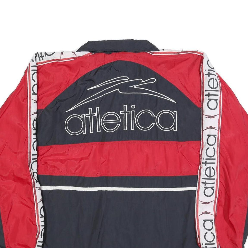 ATLETICA Mens Black & Red Zip Jacket XL Polyester Blend Athletic Sportswear