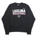NIKE Womens Black Laulima Volleyball Crew Neck M Cotton Blend Sweatshirt