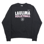 NIKE Womens Black Laulima Volleyball Crew Neck M Cotton Blend Sweatshirt