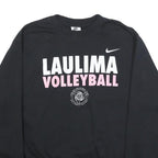 NIKE Womens Black Laulima Volleyball Crew Neck M Cotton Blend Sweatshirt