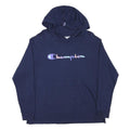 CHAMPION Womens Navy Hoodie L Cotton Blend Pullover Comfort Casual