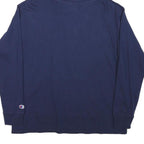 CHAMPION Womens Navy Hoodie L Cotton Blend Pullover Comfort Casual