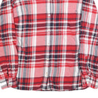 TOMMY HILFIGER Womens Red & White Checked Shirt L Cotton Blend Long Sleeve