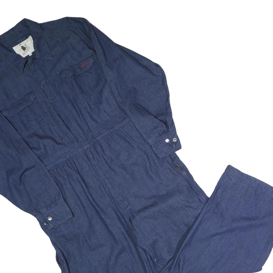 ROSIES Mens Blue Dungarees Regular Fit Polyester Blend XL W38 L28 Workwear