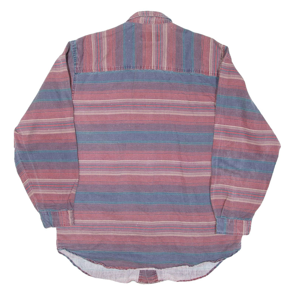 WETLANDS BUGLE BOY Mens Shirt Red Striped Long Sleeve M