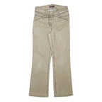 IBEN BERING Womens Beige Regular Fit Straight Cotton Blend Jeans W27 L27 Floral