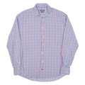 TOMMY HILFIGER Fitted Mens Shirt Blue Check Long Sleeve L