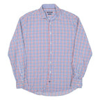 TOMMY HILFIGER Fitted Mens Shirt Blue Check Long Sleeve L
