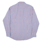 TOMMY HILFIGER Fitted Mens Shirt Blue Check Long Sleeve L