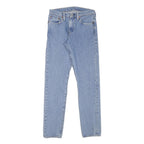 LEVI'S Mens Slim Blue Denim Light Woven Zip Jeans W26 L30 Classic Casual
