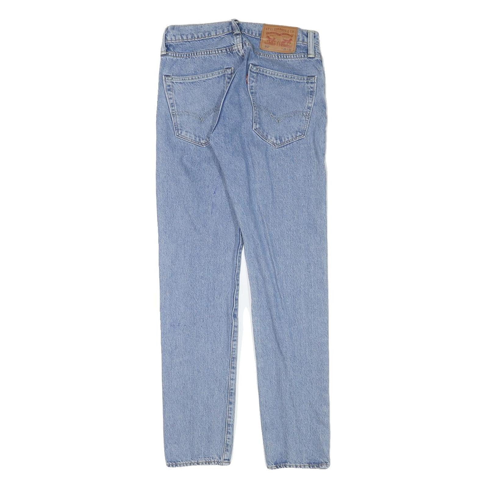 LEVI'S Mens Slim Blue Denim Light Woven Zip Jeans W26 L30 Classic Casual