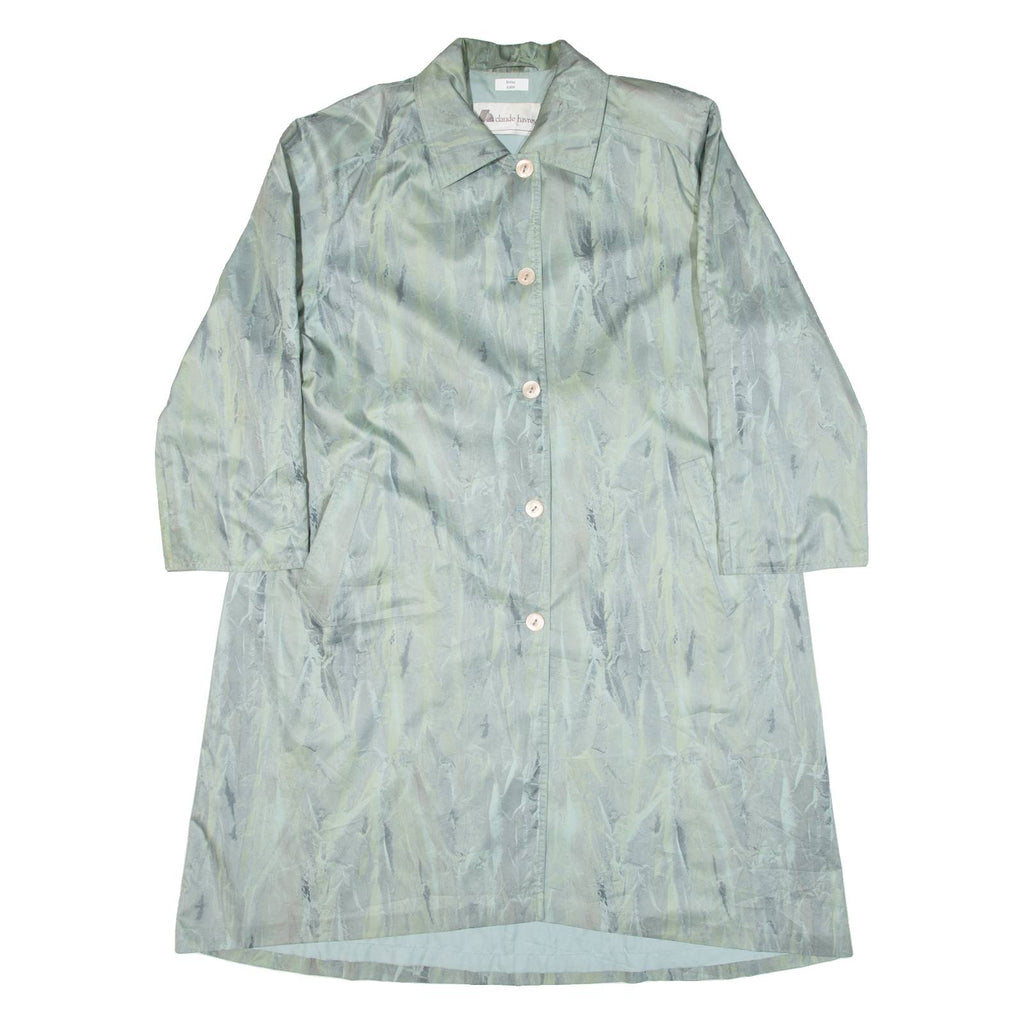 CLAUDE HAVREY Womens Trench Coat Green L