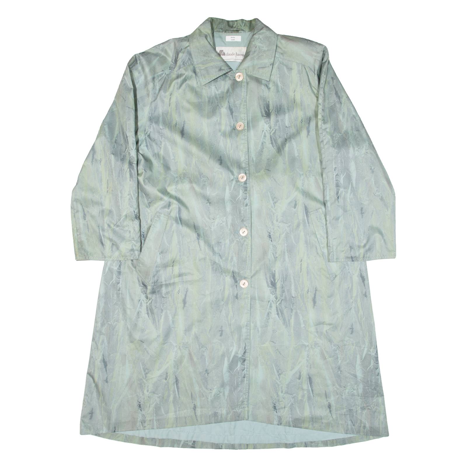CLAUDE HAVREY Womens Trench Coat Green L