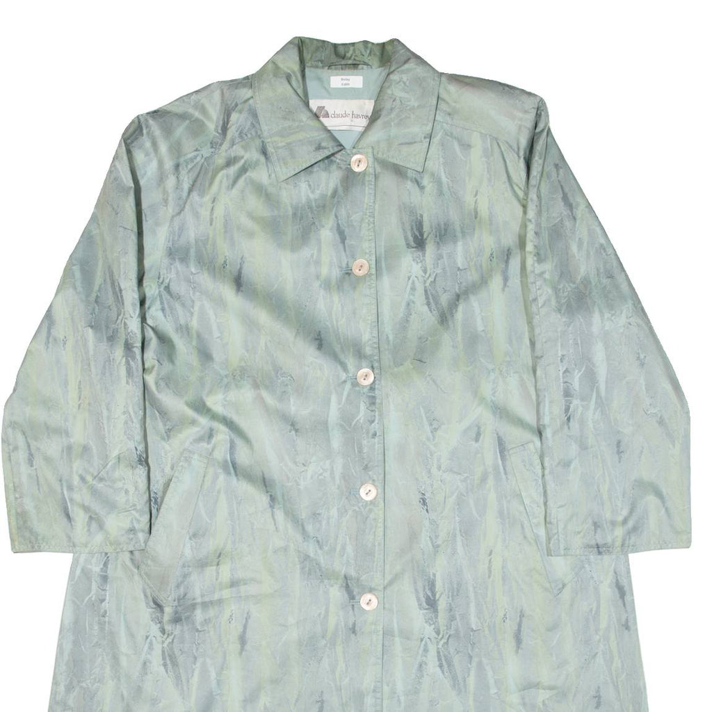CLAUDE HAVREY Womens Trench Coat Green L