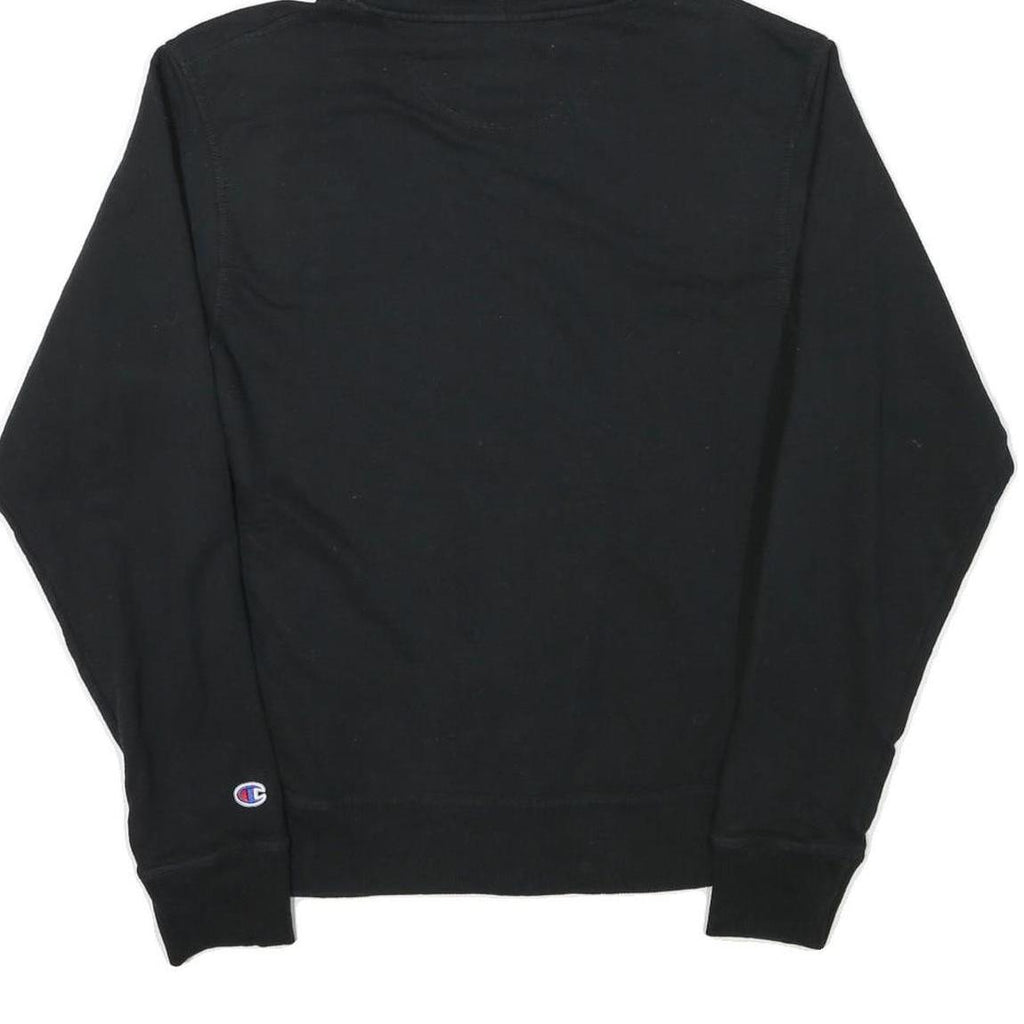 CHAMPION Mens Black Pullover Hoodie S Zip Front Casual Sportswear