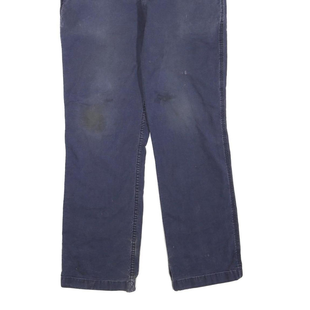 CARHARTT Womens Cotton Blend Blue Regular Fit Straight Leg Trousers W32 L31