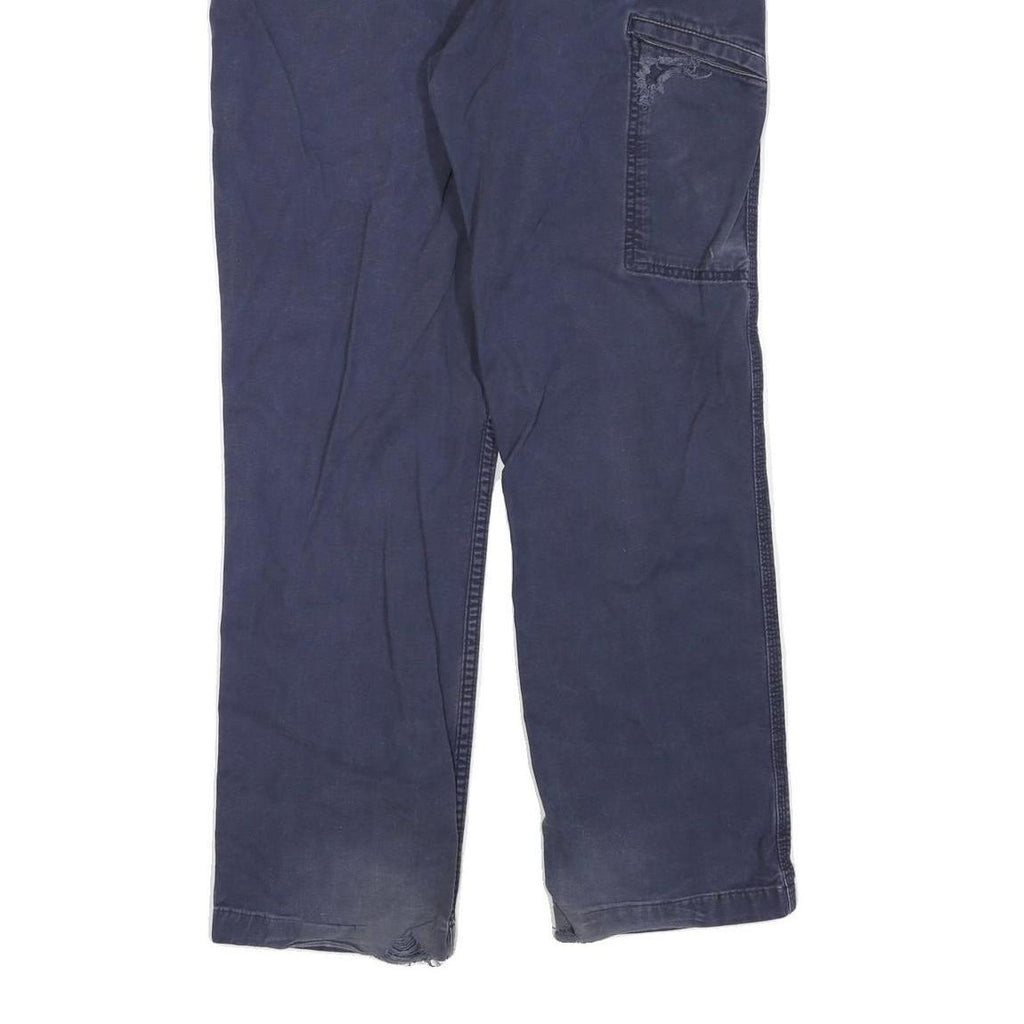 CARHARTT Womens Cotton Blend Blue Regular Fit Straight Leg Trousers W32 L31