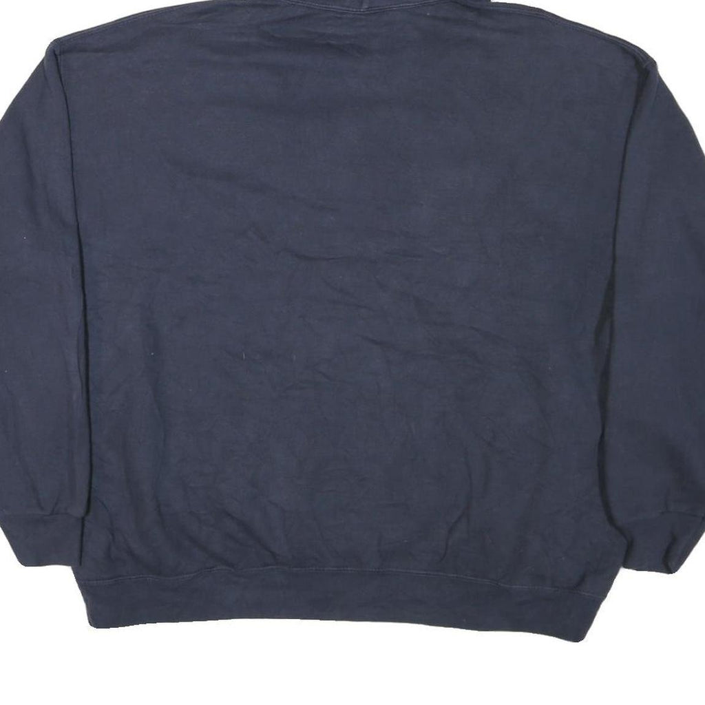 NFL Mens Navy Blue Cotton Blend Hoodie XL Classic Pullover Sportswear