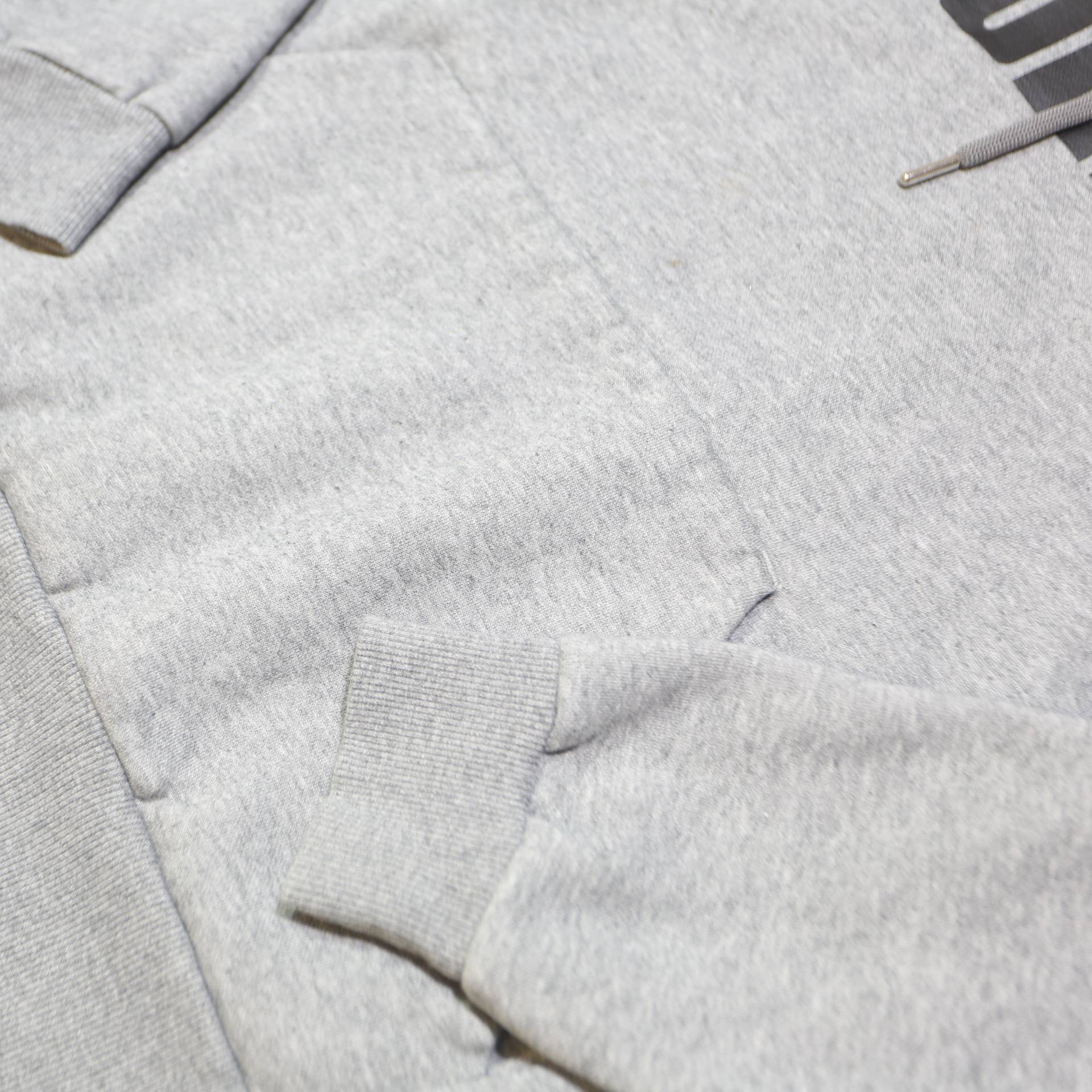PUMA Mens Grey Hoodie M Cotton Blend Pullover Drawstring Hood Casual